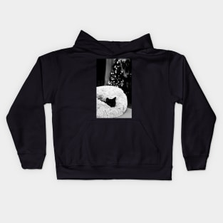 Black Cat Christmas Kids Hoodie